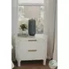 Harbor Point Reed Timeless Clean White 2 Drawer Nightstand with USB Charging