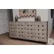 Hearthwood Wooden Weave Grey Wash 4 Door Credenza