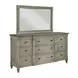 Savona Versaille Painted 9 Drawer Stockholm Dresser with Rectangular Regent Mirror