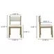 Villetta Gray and White Upholstered Dining Chair Set of 2
