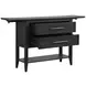 Sable Crest Black Extendable Drop Leaf Server