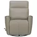 Rovelle Abby Light Gray Leather Manual Swivel Glider Recliner