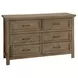 Westfield Harvest Brown 6 Drawer Dresser