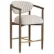 Gavina Gifford Script Upholstered Counter Height Stool
