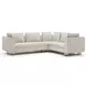 Altura Oatmeal 2 Piece Modular Small L Sectional with Pillows
