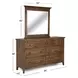 Bay Creek Toasted Nutmeg 7 Drawer Dresser with Rectangular Mirror