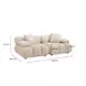 Calliope Off White Performance Velvet 79" Modular Loveseat