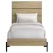 Newhall Vintage Oak Melamine Twin Panel Bed