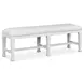 Crownfall Whisper White Upholstered Bench