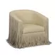 Shag Me Tan Upholstered Swivel Accent Chair