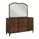 Vantage Warm Brown 9 Drawer Tourmaline Richmond Dresser with Rectangular Landscape Mirror
