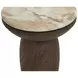 Orina Macchiato and Brown Outdoor Round End Table