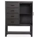 Plum Creek Ravenwood Black 4 Drawer Door Chest
