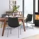 Magnus Black And Brushed Stainless Steel Dining Chair Set Of 2