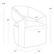 Lloret Danny Iceberg Upholstered Dining Armchair