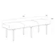 Nuvella Hailey Moon Upholstered 60" Accent Bench