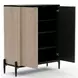 Madera Chocolate Koto Matte and Modern Walnut 2 Door Accent Chest