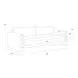 Ravina Louis Cream and Natural Performance Fabric Outdoor 96" Sofa