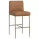 Lathan Tan Leather Upholstered Bar Stool