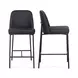 Sydney Black Upholstered Counter Height Stool Set of 2