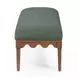 Oodle Green Performance Fabric Upholstered Accent Bench