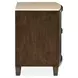 Timberlyn Espresso and Beige 2 Door Stone Top Nightstand with USB Charging