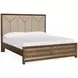 Callisto Bourbon Brown and Santa Cruz King Upholstered Panel Bed
