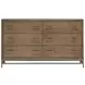 Lindon Belgian Wheat and Coffee Bean 6 Drawer Dresser