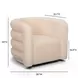 Curves Peach Performance Fabric Upholstered Swivel Accent Chair