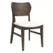 West End Ivory and Saddle Brown Upholstered Side Chair Set of 2