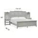 Glenbrook Pebble Queen Wall Bed with 2 Nightstand and USB Charging