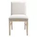 West End Ivory and Natural Maple Upholstered Parson Side Chair Set of 2