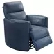 Arcadia Vintage Navy Leather Swivel Glider Power Recliner with USB Charging
