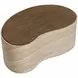 Ishiko Light Brown and Warm Brown Free Form Large Concrete Top Outdoor Cocktail Table