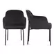 Sydney Black Performance Fabric Upholstered Arm Chair Set of 2