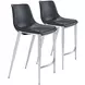 Magnus Black And Brushed Stainless Steel Counter Chair Set Of 2