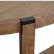 Kaysen Wallaby and Matte Black Demilune Sofa Table