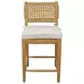 Ashbury Natural Upholstered Counter Height Stool Set of 2