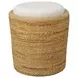 Caldera Natural Upholstered Round Stool
