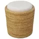Caldera Natural Upholstered Round Stool