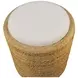 Caldera Natural Upholstered Round Stool