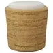 Caldera Natural Upholstered Round Stool