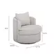 Silvi Off White Upholstered Swivel Accent Chair