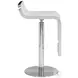 Equino White Adjustable Swivel Bar Stool