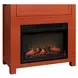 Fireside Consoles Terracotta and White Sintered Stone Top Fireside Console with USB Charging