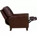 Fairview Elway Fudge Leather Push Thru The Arms Recliner