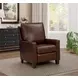 Fairview Elway Fudge Leather Push Thru The Arms Recliner