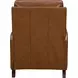 Fairview Oregan Oak Leather Push Thru The Arms Recliner