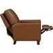 Fairview Oregan Oak Leather Push Thru The Arms Recliner