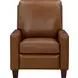 Fairview Oregan Oak Leather Push Thru The Arms Recliner